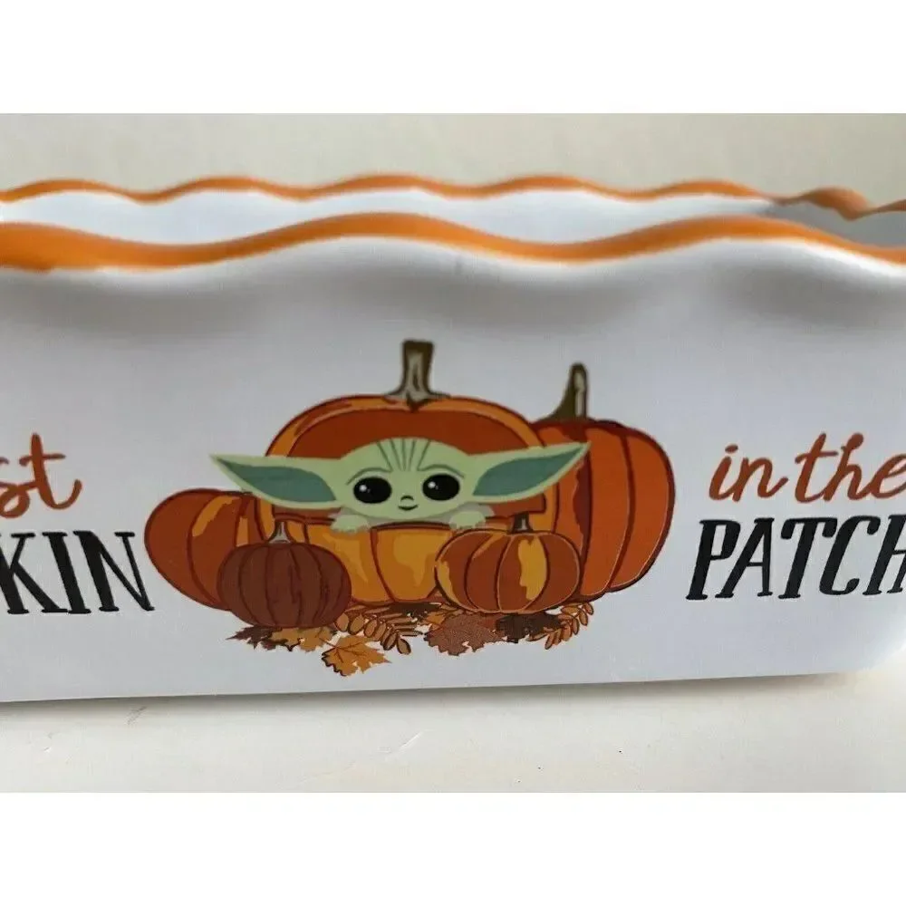 Star Wars Grogu Baby‎ Yoda Pumpkin Fall MINI Loaf Bread Baking Pan Dish Ceramic